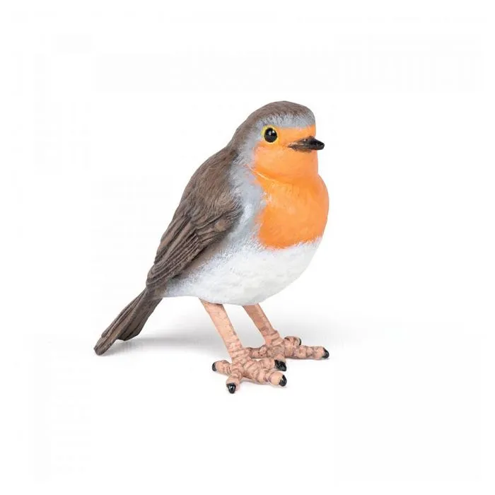 Figurine - PAPO - Oiseau Rouge-gorge - Peinte à la main - Intérieur-0