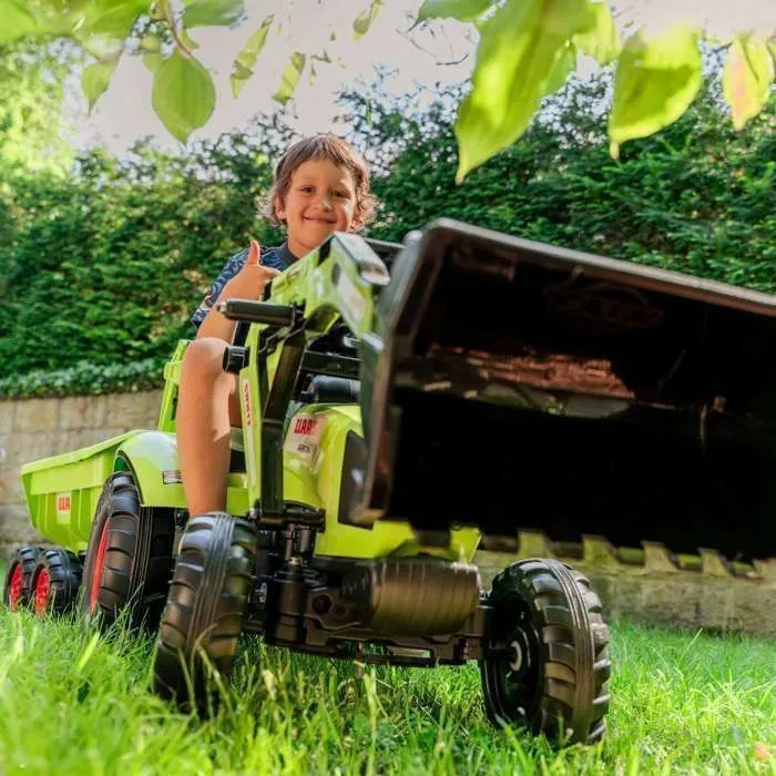 Tractopelle à pédales - Claas - Axos 330 - Excavatrice arrière - Remorque basculante - 50% Plastique recyclé-3