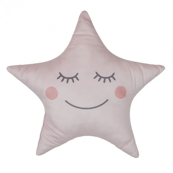 Coussin - Forme étoile - 44 x 37 cm - Rose-0