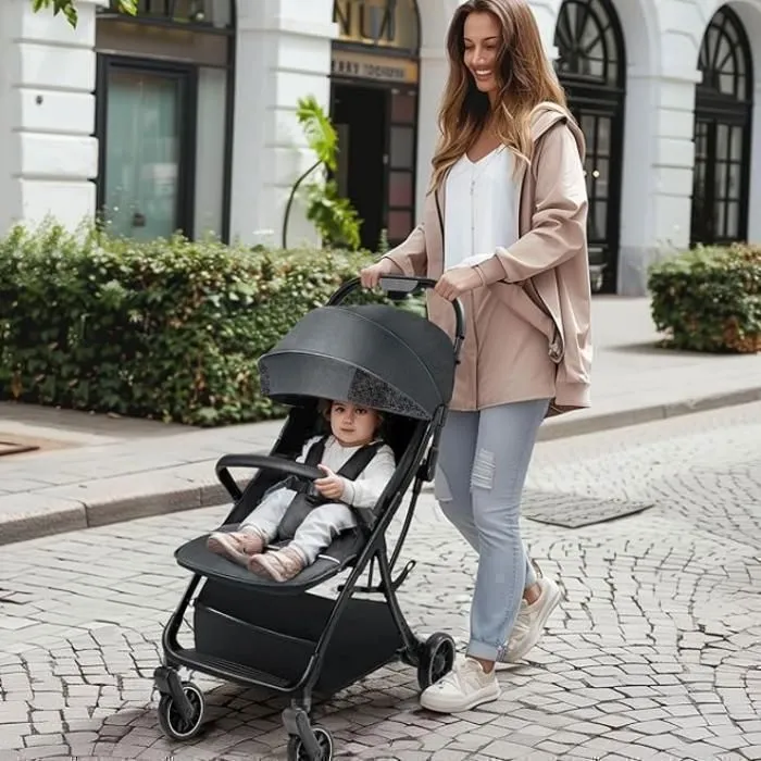 Poussette canne Okto gris : De la naissance à 4 ans Ultra compacte-4