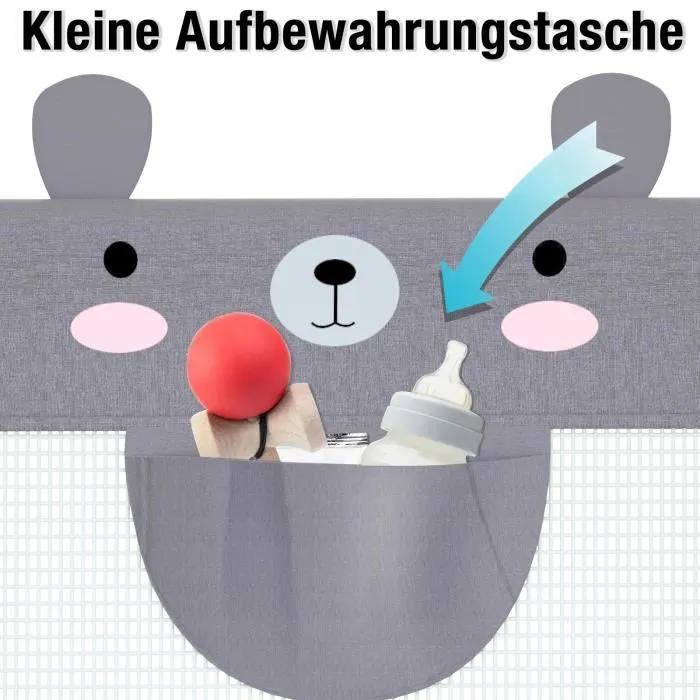 LZQ Barrière de lit pour enfant-Barrière de lit pour soulever verticalement-Barrière de sécurité pour lit de bébé-200 cm -Petit ours-2