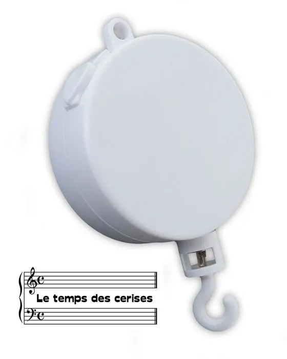 Boîte à musique pour mobile - Le temps des cerises (A. Renard) - LUTECE CREATIONS - Blanc - 18 notes-0