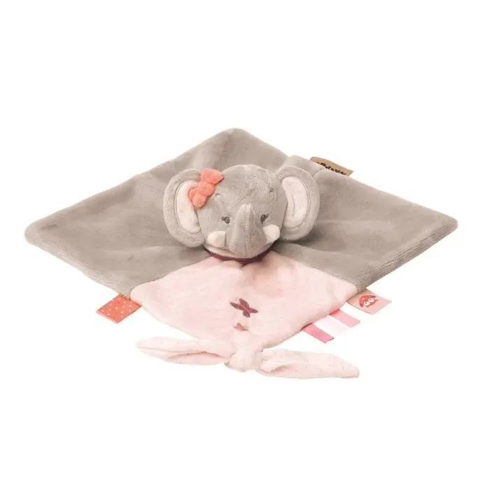 Doudou éléphant - NATTOU - Adèle&Valentine - Rose - Bébé - Mixte - 0 mois - Naissance-0