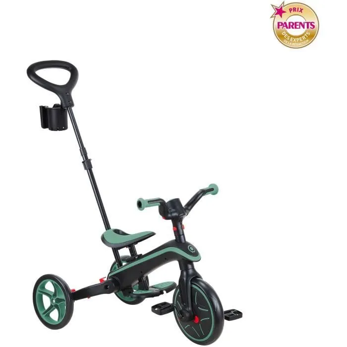 Tricycle évolutif EXPLORER 4 EN 1 PLIABLE - GLOBBER - Olive - Draisienne - de 10 mois à 5 ans - Montage sans outils-3