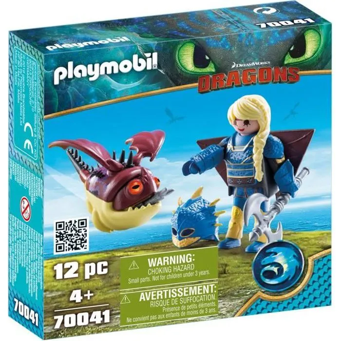 PLAYMOBIL Dragons 3 - Astrid en combinaison de vol avec Globegobeur - Mixte - A partir de 4 ans-0