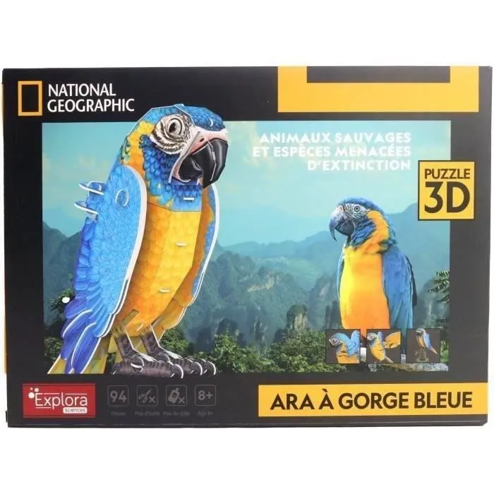 Puzzle 3D - Perroquet - Jeu de construction - EXPLORA - Oiseau - 94 pièces - Dès 8 ans-4