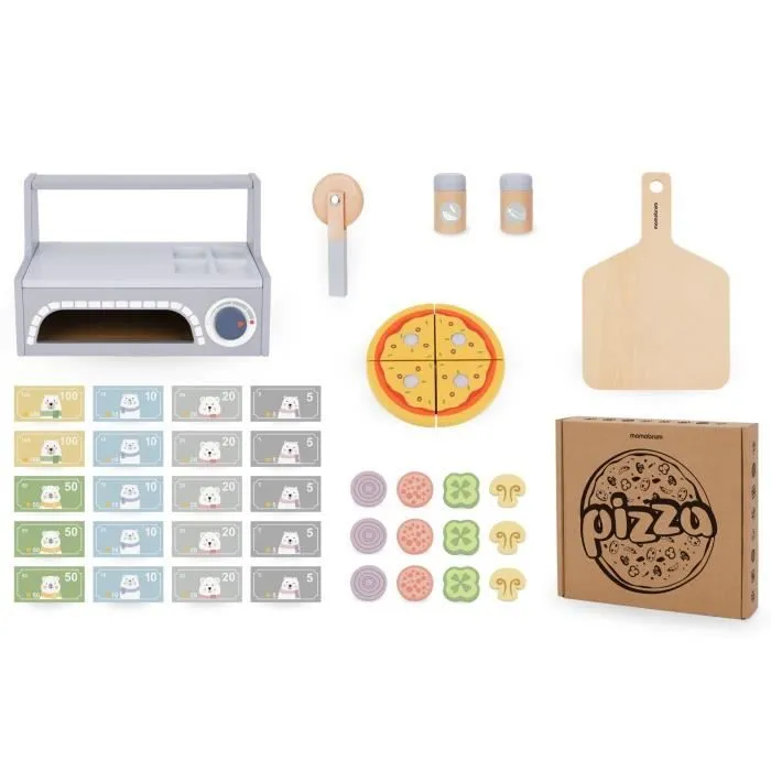 Set de cuisson pour pizza en bois-1