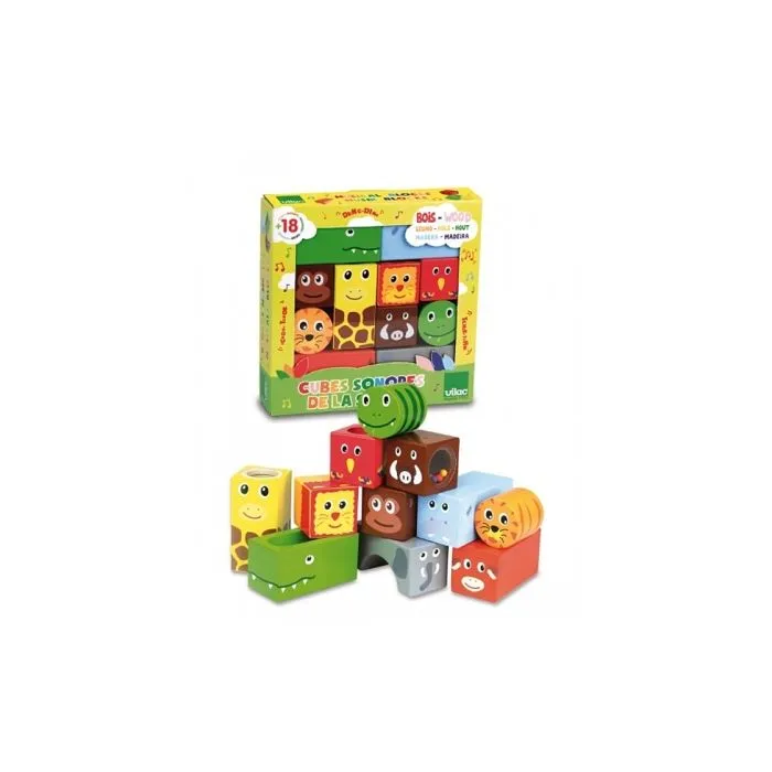 Jeux d'éveil cubes sonores - Vilac - Savane - Bois - Mixte - 3 ans et plus-3