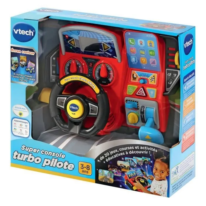 Simulateur de conduite pour enfant - VTECH Super Console Turbo Pilote - Écran couleur et 20 jeux inclus-3