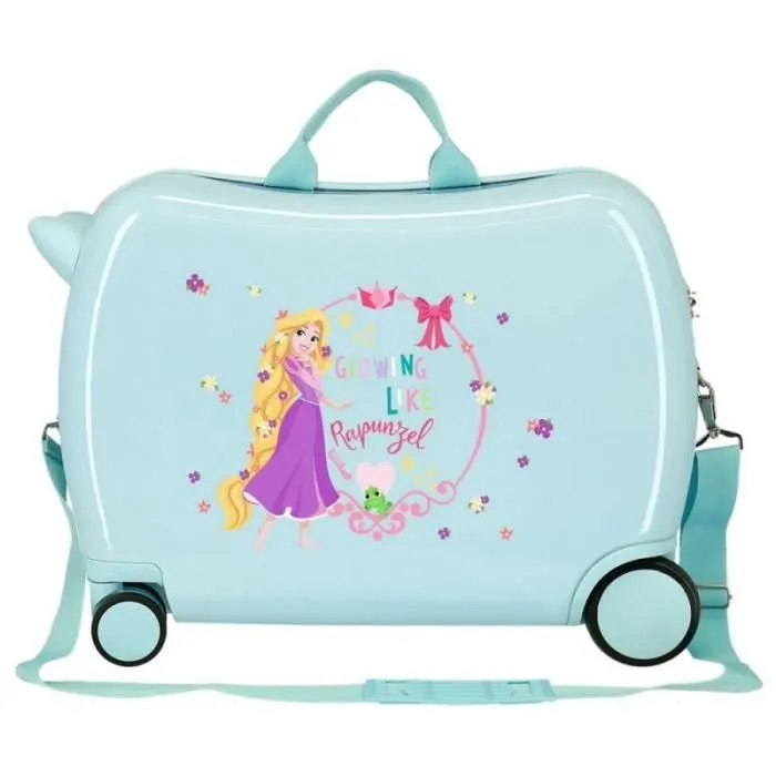 Valise enfant - Disney - Valise trotteur Princesse "Raiponce" 50 x 39 x 20 cm - Turquoise-3