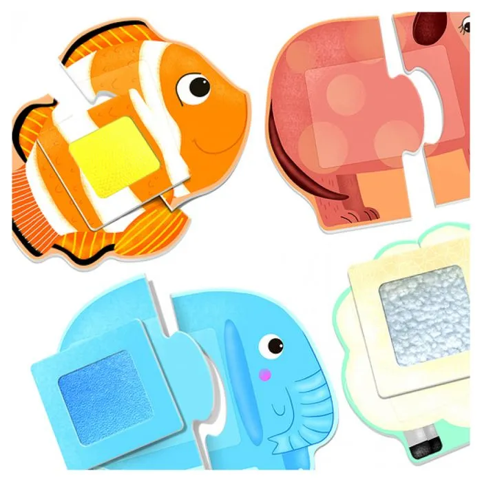 HEADU PUZZLE TATTILE CON ANIMALI-TACTILE ANILMALS MONTESSORI GIOCHI BAMBINI-1