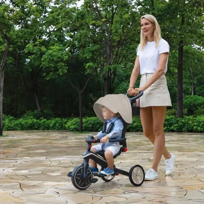 Tricycle évolutif EXPLORER 4 EN 1 PLIABLE - GLOBBER - Taupe - Draisienne - de 10 mois à 5 ans - Montage sans outils-7