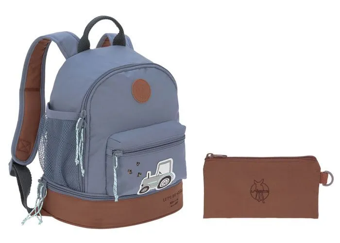 Sac à dos - Lässig - Adventure Mini Backpack - Bleu Marron - 25x26x15 cm - Enfant-1