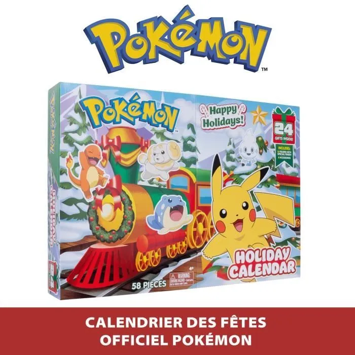 Calendrier de l'Avent Pokémon - BANDAI - 24 figurines inédites - Pour enfant à partir de 4 ans - Figurines aléatoires-1