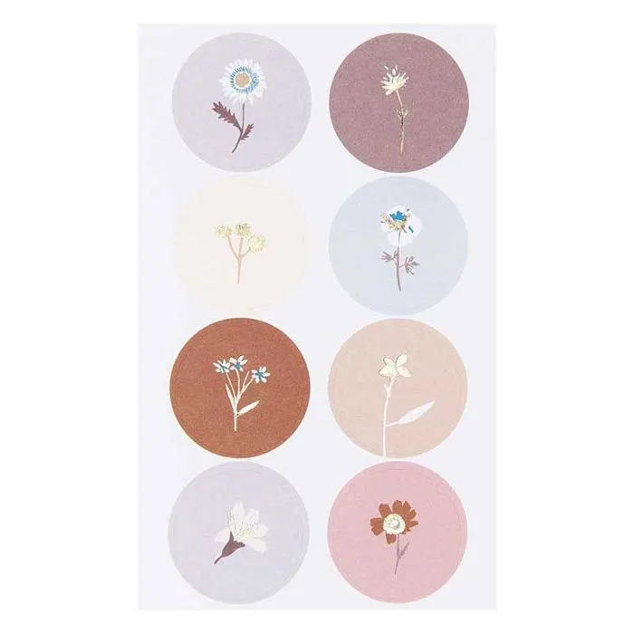 Stickers floraux - Couleurs terre - 80 pièces-0