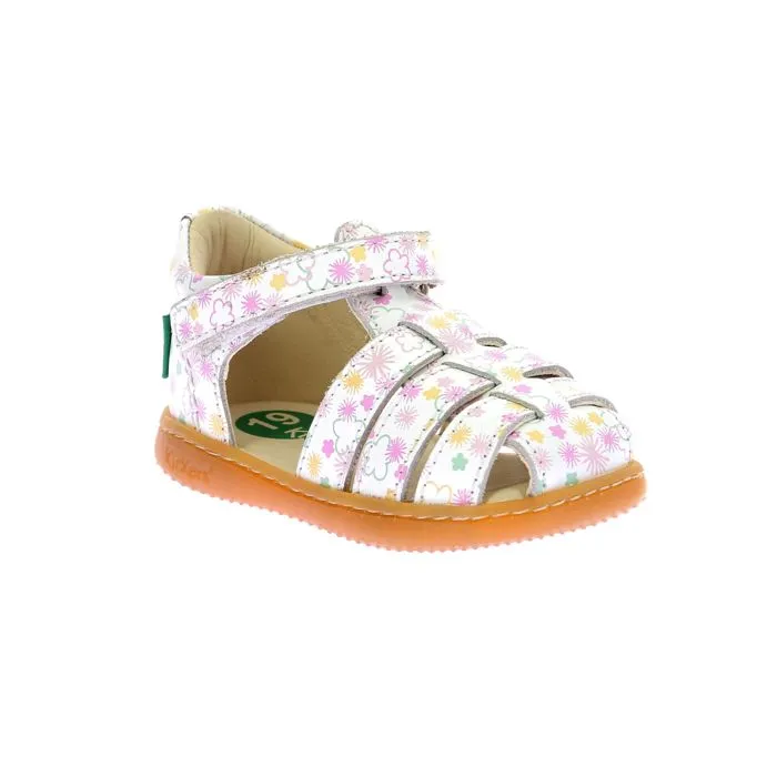 Sandales - KICKERS - Kick Flo - Cuir - Blanc - Scratch-1
