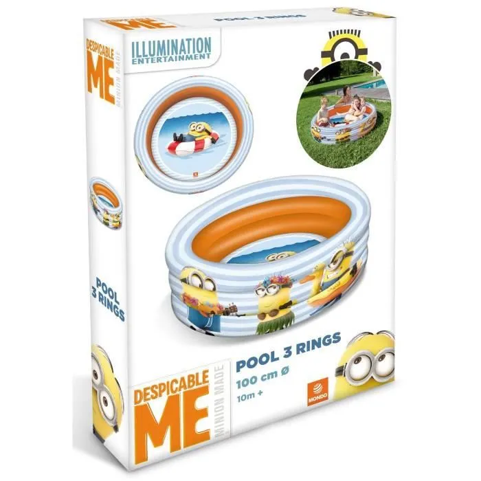 Piscine Gonflable LES MINIONS - MONDO - Diamètre 100 cm - Pour Enfant de 10 mois et plus-2