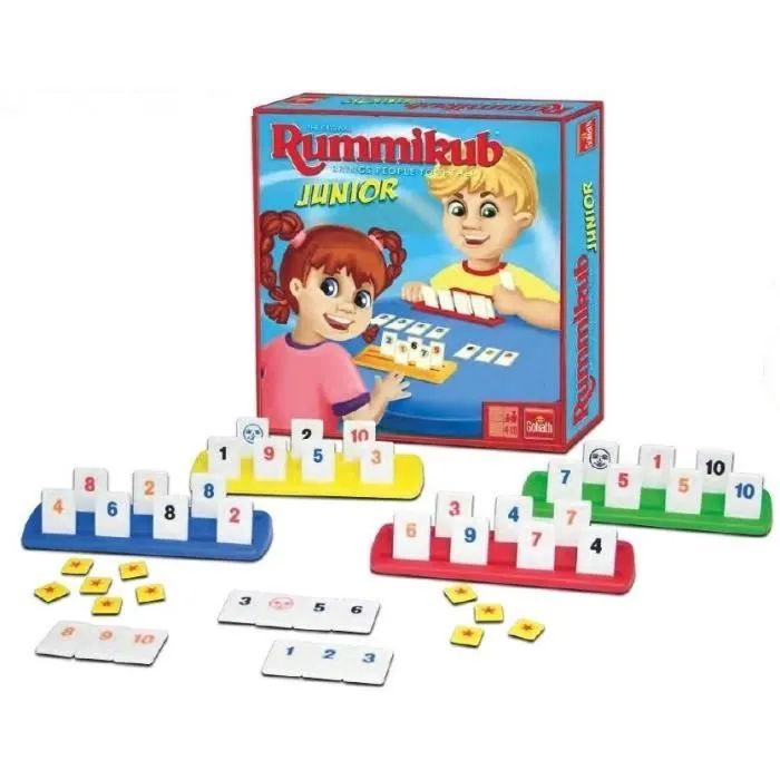 Jeu de plateau - GOLIATH - Rummikub The Original Junior 19 - Mixte - A partir de 4 ans-0