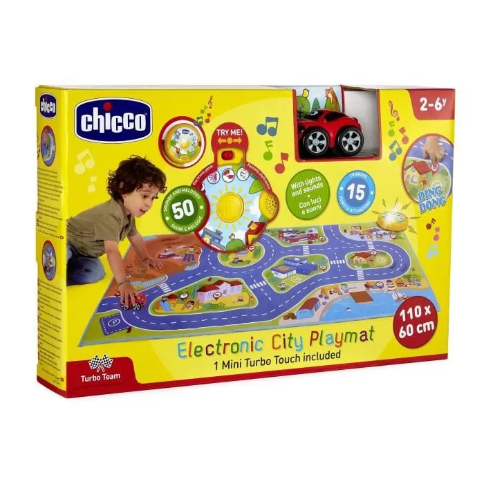 Tapis de Jeu électronique - CHICCO - City Mini Turbo Touch - Multicolore - Mixte - 110 x 60 cm-4