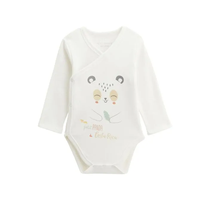 Kit naissance 3 pièces - Baby Panda - Pyjama, Body, Doudou - Ecru - Mixte - Confortable-3