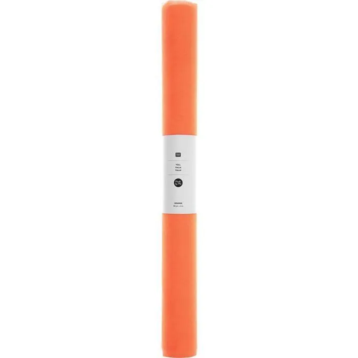 Rouleau de tulle 50 cm x 5 m - orange-0