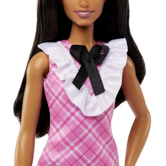Barbie Fashionistas 209 avec cheveux noirs et robe écossaise - Poupée Mannequin - BARBIE - HJT06 - POUPEE MANNEQUIN BARBIE-3