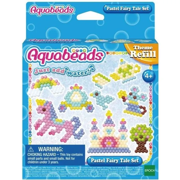 Coffret Aquabeads Conte de Fées - Marque AQUABEADS - Plus de 600 perles de couleur pastel - A partir de 4 ans-0
