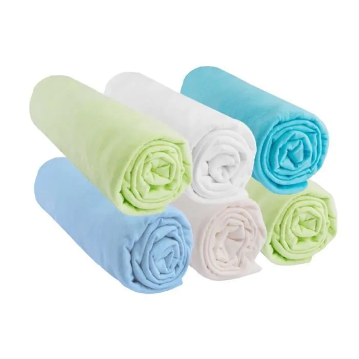 Drap housse 50x100 Bébé Coton OCÉAN (Lot de 6)-0