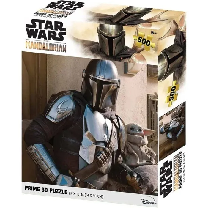 Star Wars: The Mandalorian - Puzzle lenticulaire Grogu et Mando 500 pcs 61x46 cm-2