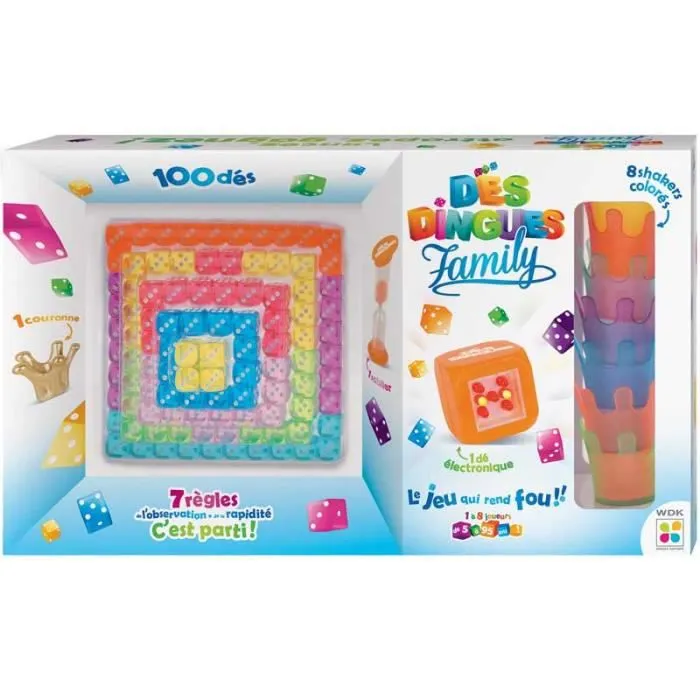 Jeu de dés - WDK - Dés Dingues Family - Observation et rapidité - Mixte-0