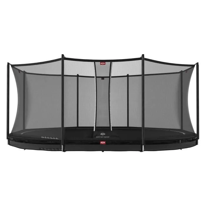 Trampoline BERG Grand Favorit InGround 520 cm - Noir - Métal - Oval - Sécurité renforcée-0