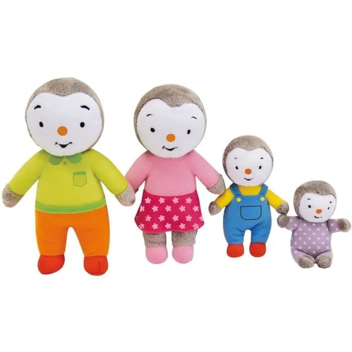Coffret famille 4 Peluches - T'Choupi - JEMINI - +/- 19 cm-2