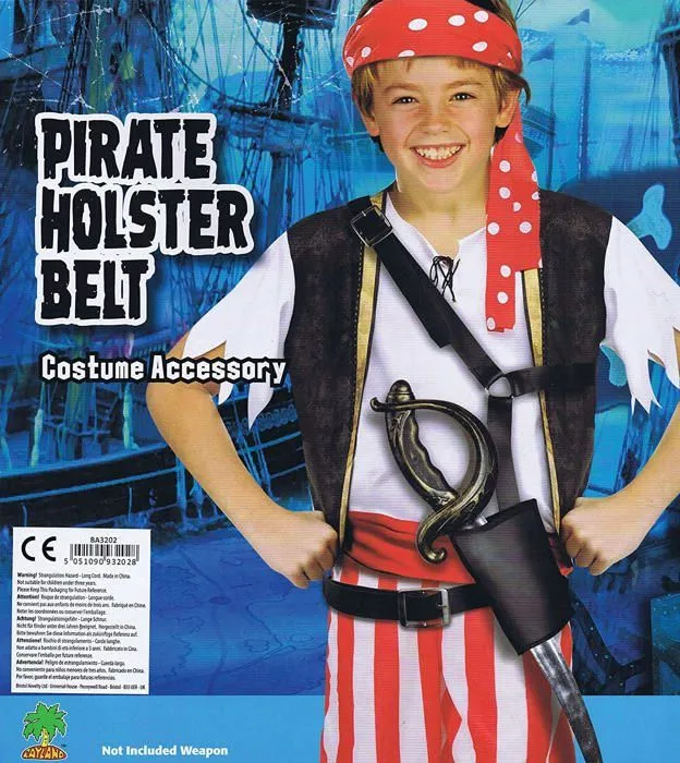 Autre accessoire deguisement vendu seul Bristol novelty - BA3202 - Ceinture d'épée pirate pour enfant garçon fille Noir-1