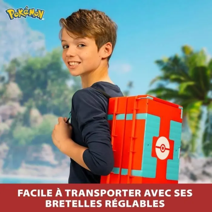 Sac à dos - BANDAI - Pokémon du dresseur Thème Plage - S’ouvre et devient une super arène-2