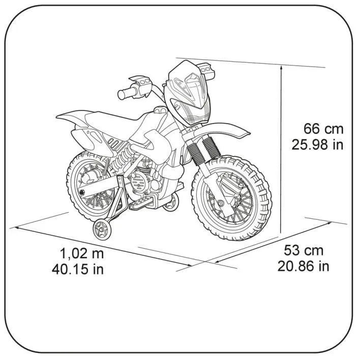 Moto Cross Enfant - FEBER - Motor Cross 400F 6V Rouge - Electrique - A partir de 3 ans-2