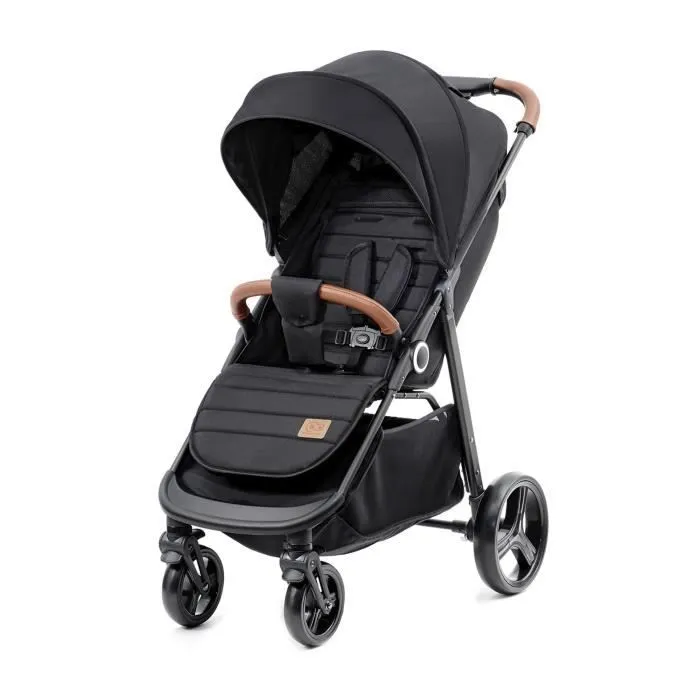 Poussette citadine - KINDERKRAFT - Grande + Black - 4 roues - Dossier et repose-pieds-0