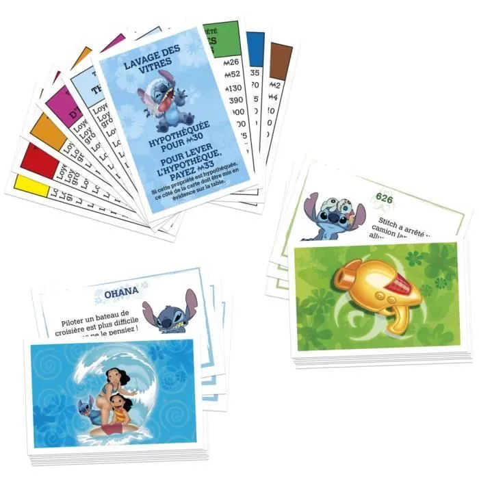 Monopoly Stitch, Jeu de société de plateau, 2 à 4 joueurs, 30 minutes, édition Disney Lilo & Stitch, Dès 8 ans-3