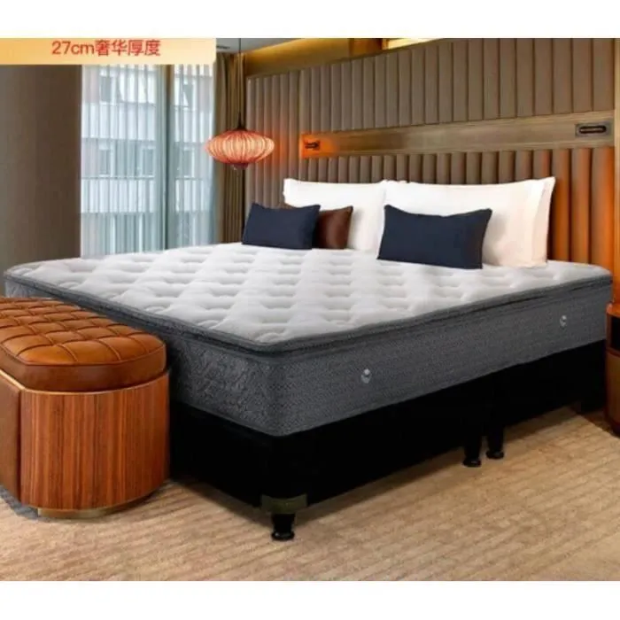 Matelas mémoire de forme 140x190 cm Memo + épaisseur epaisseur 27 cm -7 zones de confort + mousse mémoire adaptative - IZTOSS-0