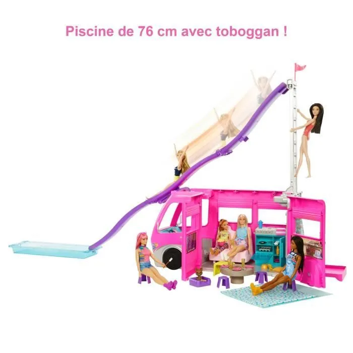Barbie®-Camping-Car Transformable de 76 cm HCD46-1