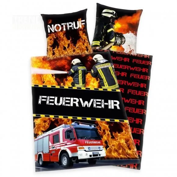 Housse de Couette et Taie d'Oreiller FEUERWEHR NOTRUF-0