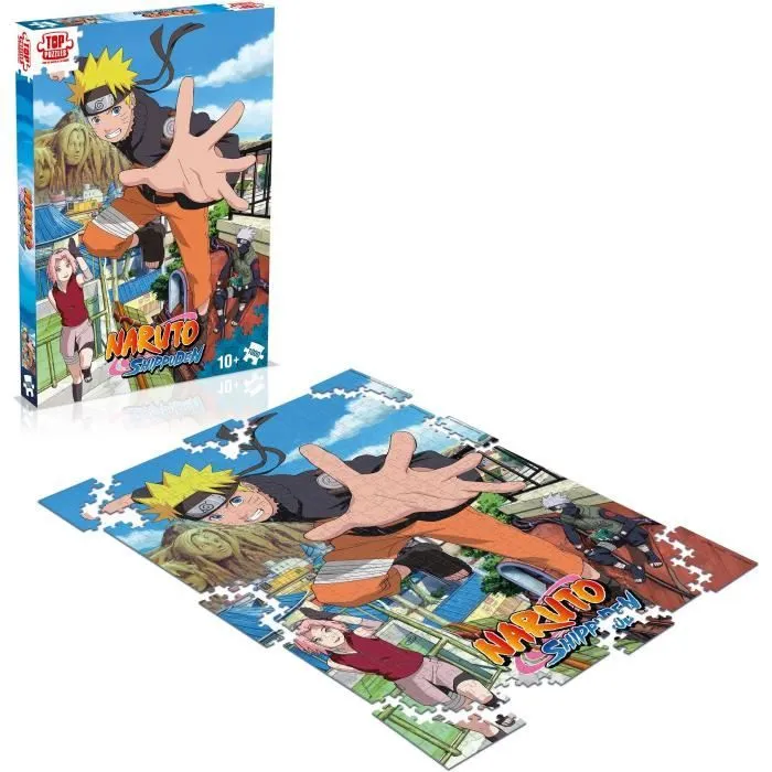 Puzzle Naruto Shippuden Retour à Konoha 1000 pièces - Winning Moves - Dessins animés et BD - Adulte - Bleu-0