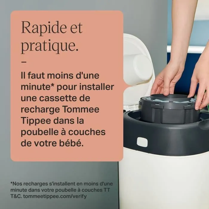 TOMMEE TIPEE - Recharges pour poubelles à couches - Twist & Click - Film multicouche antibactérien - Pack de 18-4