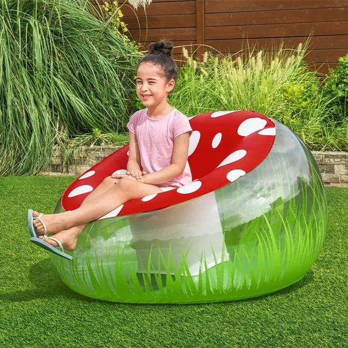 Bestway Fauteuil Gonflable Géant Champignon 112x112x66 cm +6 Ans Intérieur et Jardin 75123-2