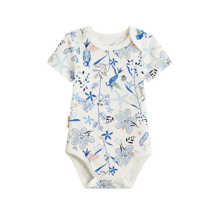 Lot de 2 bodies bébé - Océan d'amour - Manches courtes - Col US - Bleu - STANDARD 100 by OEKO-TEX-2