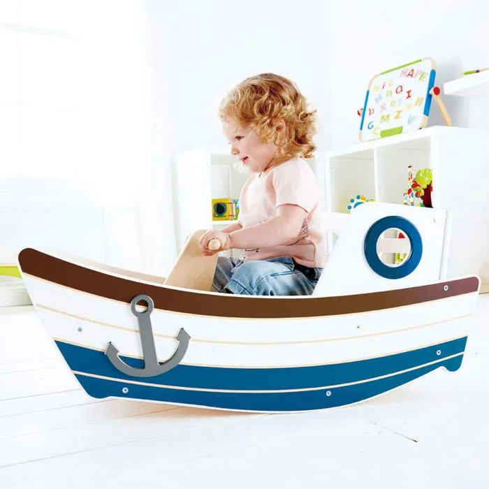Bateau à bascule en bois - HAPE - Poids max. 50 kg - 81,4 x 30 x 36,6 cm - Pour enfants dès 12 mois-3