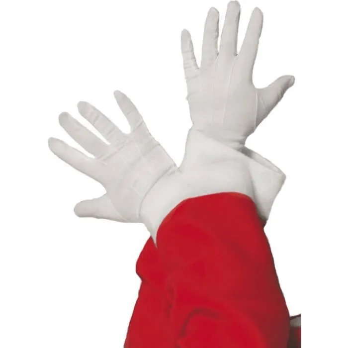 Gants blancs de père noël Taille M/L-0
