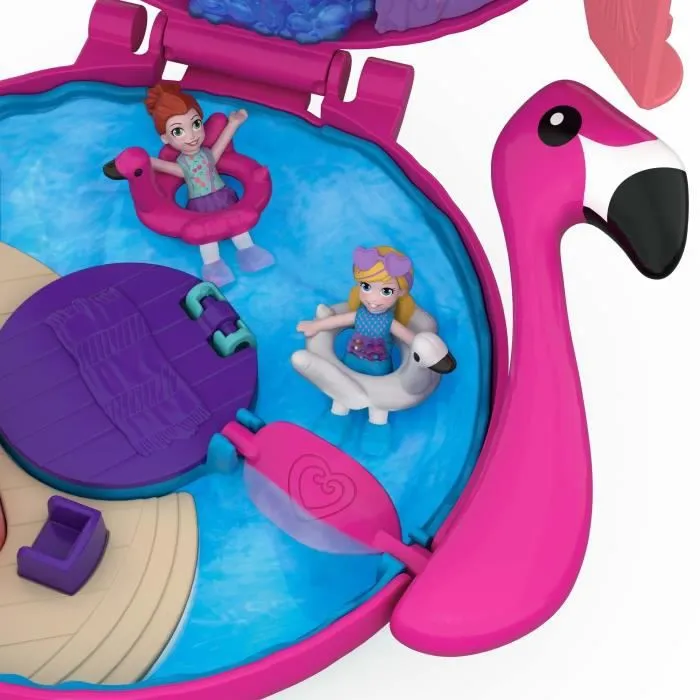 Coffret Univers La Piscine du Flamant Rose - POLLY POCKET - Mini-figurine - Extérieur - 4 ans et plus-3