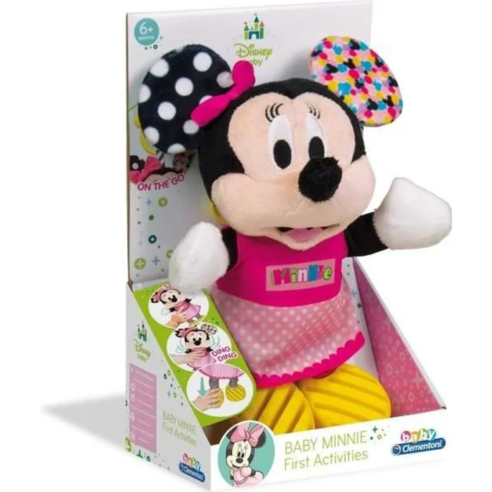 CLEMENTONI Disney Baby - Peluche Premières activités Minnie - Jeu d'éveil-0