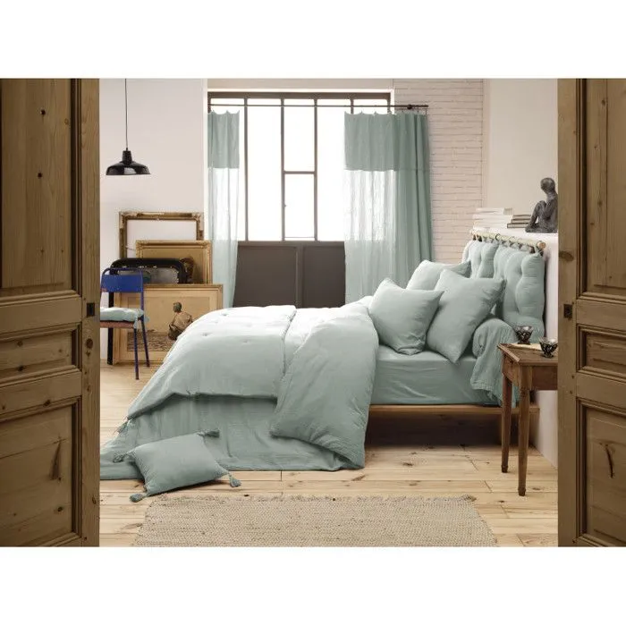 Housse de couette "Gaïa" toutes dimensions "Gaze de Coton" - Gaïa Eucalyptus - Housse de couette 200 x 200 cm-0