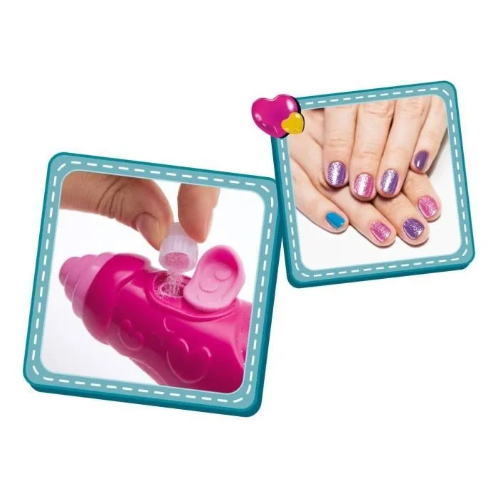 CLEMENTONI - Crazy Chic - Atelier Ongles - Vernis et paillettes - Rose - Pour enfant de 6 ans et plus-2
